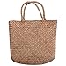 Geynutaly Casual Straw Bag Natural Wicker Tote Bags Women Braided Handbag For Garden Handmade Mini Woven Rattan Bags, Brown