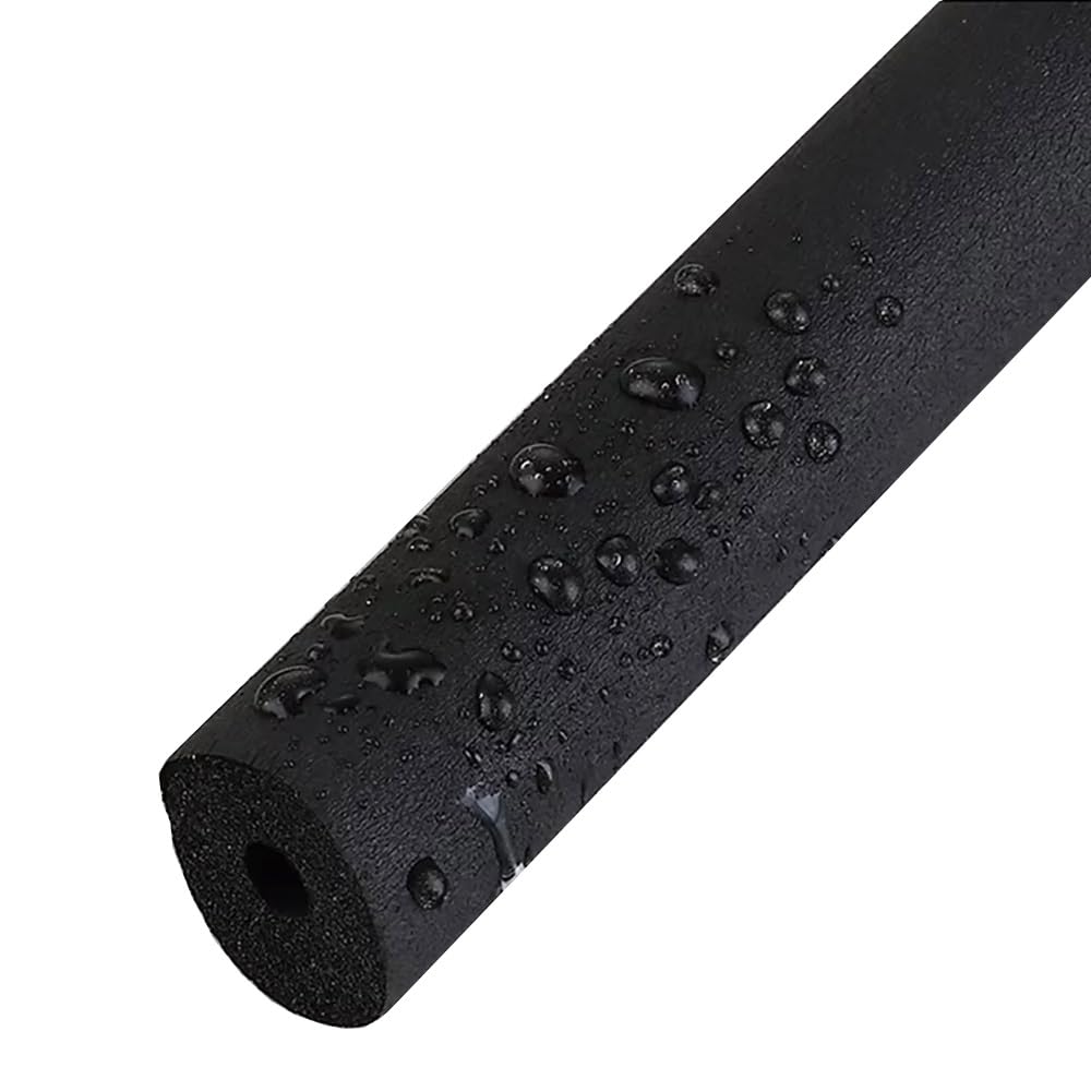 Tubo de espuma aislante, Tubo de aislamiento espuma PPR, 1,8 M, negro, 9mm, for tubos ID 6-60mm(ID 22mm)