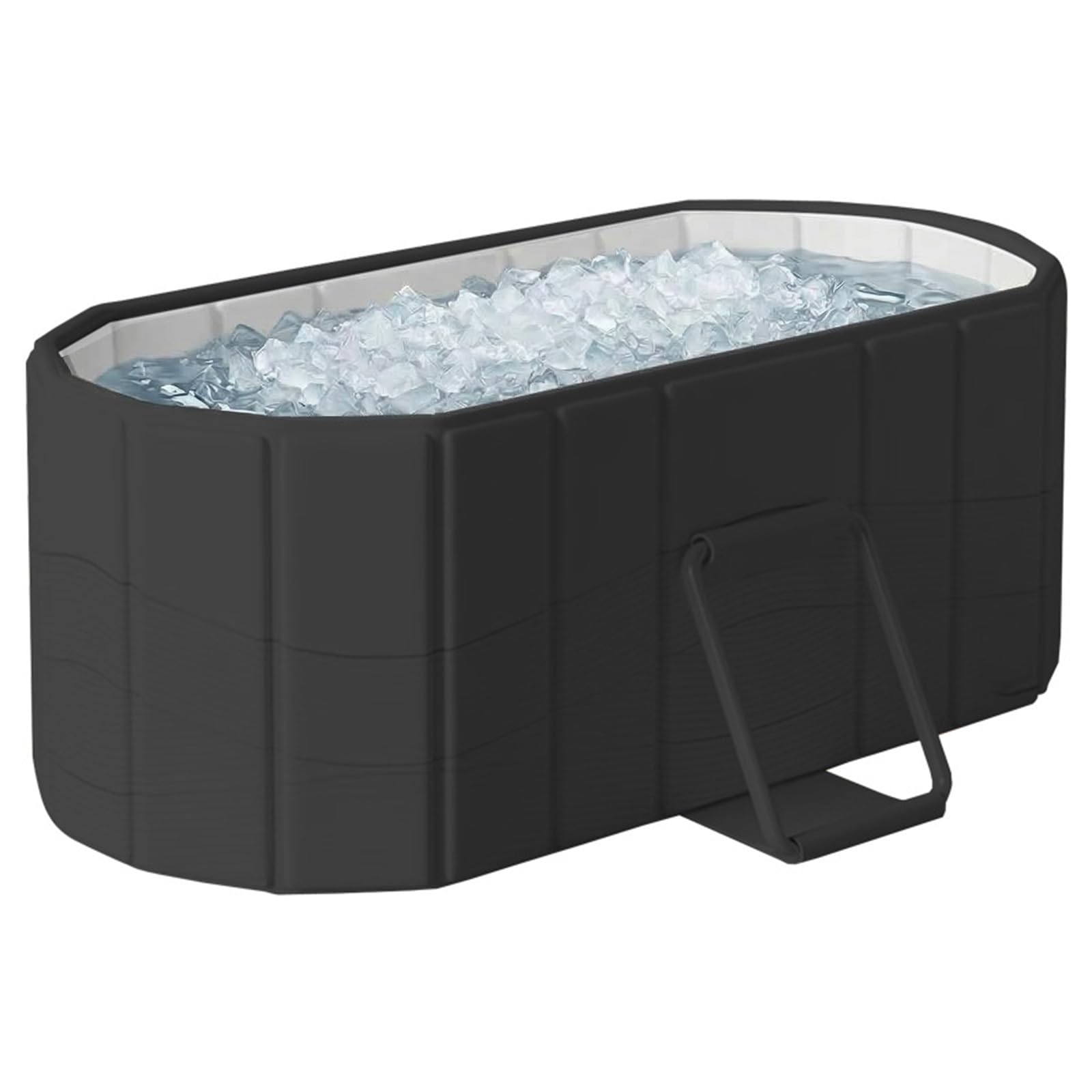 150cm Portable Bathtub for Adult,2 People Large Collapsible Cold Plunge Bathtub Foldable No Installation Ice Bath Tub for Shower Stall, Bathroom Hot SPA Soaking Standing Tub(Black, 150cm) — image 1