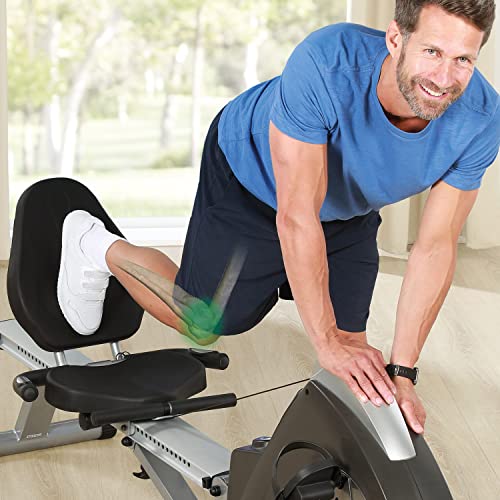 maxVitalis Liege-Sitz-Ergometer, verwendbar als Rudergerät & Pilates-Gerät 3in1 für Zuhause mit Handpulssensoren – Bild 4