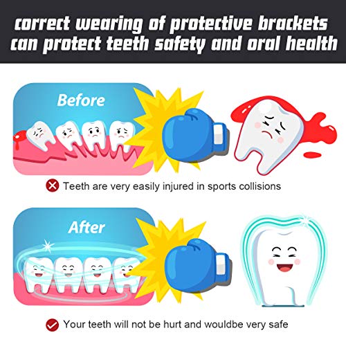 Vanmor Sports Mouth Guard, 6 Pack Youth Mouthguard For Youth Adults Double Colored Gum Shield With Case For Football Basketball Boxing Mma Hockey, Moldable Kids Mouthpiece For Lacrosse Rugby Taekwondo #TOP4