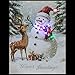 Northlight LED Lighted Snowman and Reindeer Christmas Canvas Wall Art - 15.75