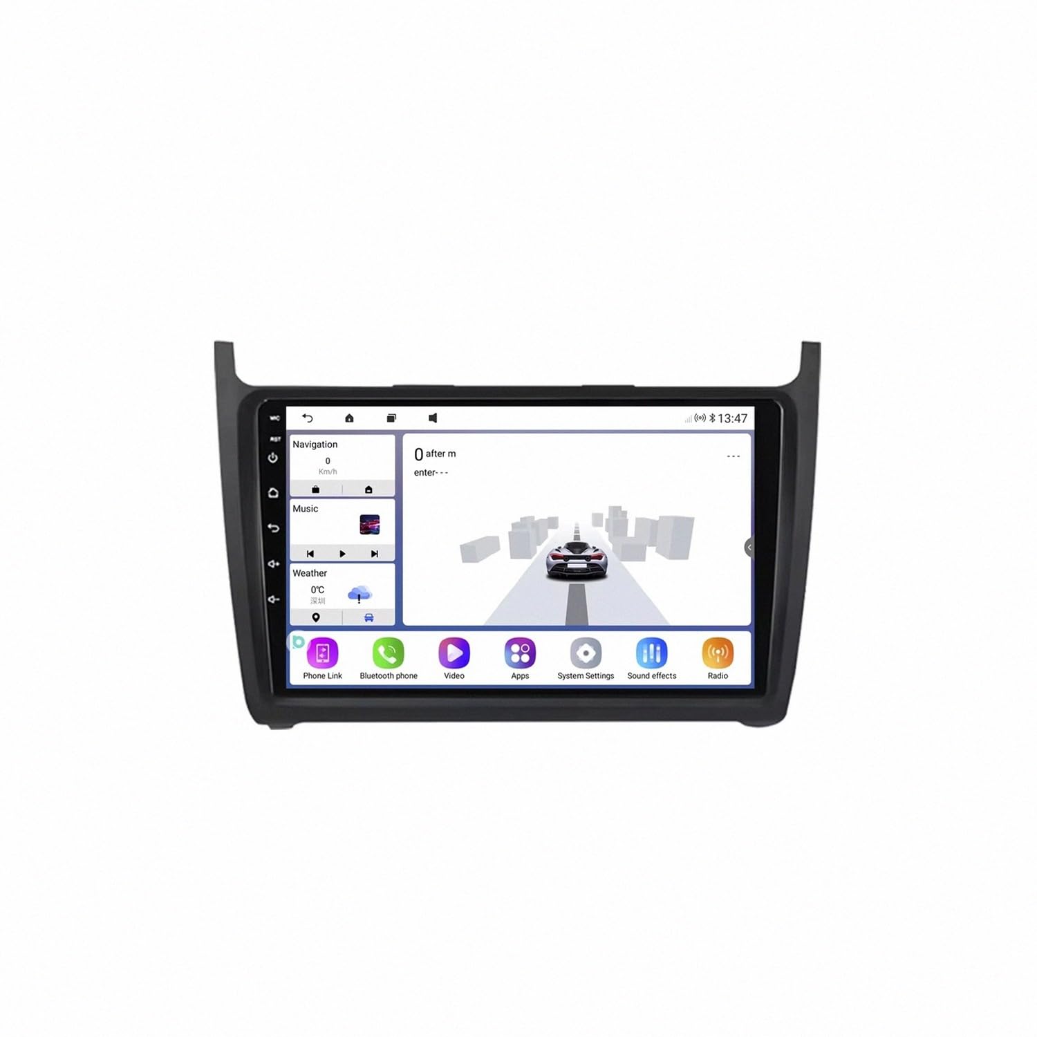 Navegación Profesional para VW Volkswagen Polo 5 Sedan 2008-2020 Navegador GPS para Coche GPS, Mapas de La UE, Compatible con Búsqueda de Código Postal y Guía de, 8 Nuclear 6G+128G