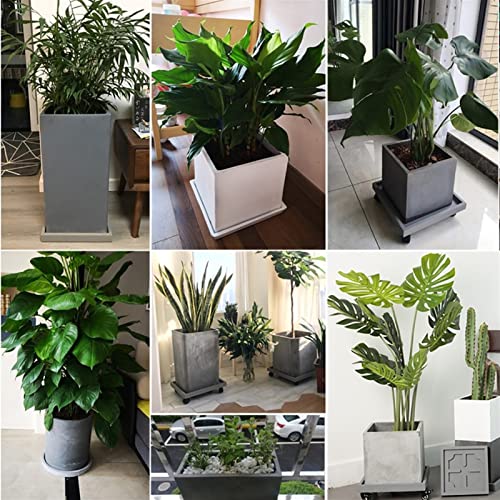 Chariot à plantes carré et circulaire avec plateau de 32 cm pour déplacement facile