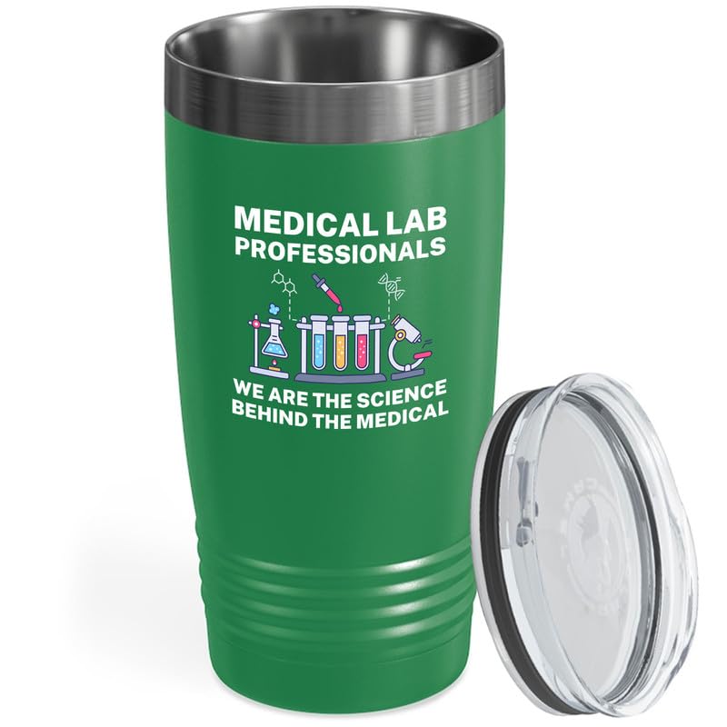 Flairy Land Med Laboratory Professionals Tumbler 20oz Green -Med Laboratory Professionals B - Doctor Pharmacist Nurse Pediatrician Lab Scientist Lab Assistant Biologist Microbiology