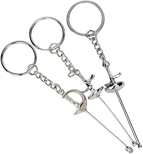 Miniatura 6 de LEONARK Llavero de esgrima, regalo de recuerdo para fanáticos del deporte, regalos para esgrima