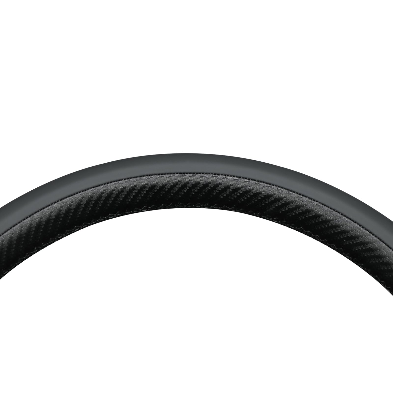 Funda para Volante de Coche para GMC Sierra 1500 / Sierra 1500 Limited/Sierra 2500 3500 / Yukon (XL) Fabricada en Microfibra de Cuero con Acabado Brillante de Fibra de Carbono