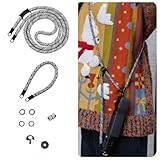 【2025年版】2WAY ネック＆ハンドストラップ｜DJI Osmo Pocket（1/2/3）、Osmo Action（3/4/5）、INSTA360 X（X2/X3/X4/X5）・GO（GO 3/3S）、Ace Pro、GoPro HERO（11/12/13）シリーズ対応｜抗菌ロープ・クッション・クイックリリース付 (ブラック＆ホワイト)