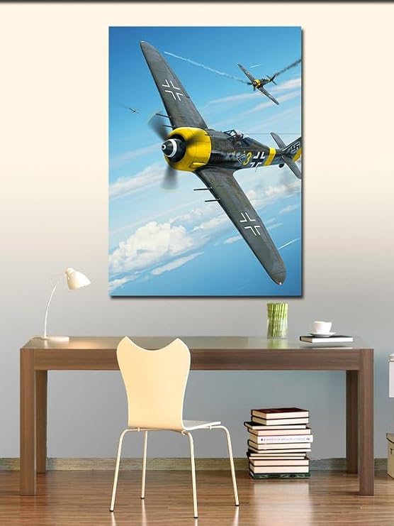 Kanvas Tablo Gökyüzünde Tarihi Savaş Uçağı, 50 x 70