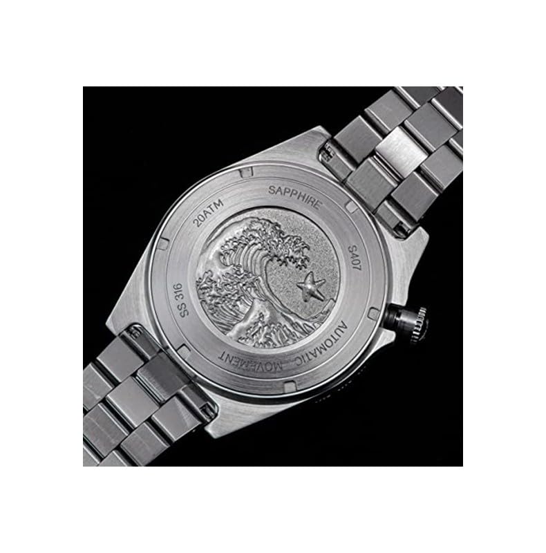 Seestern S407 Automatico Acciaio Ceramica Nero Datario Diver Orologio Uomo