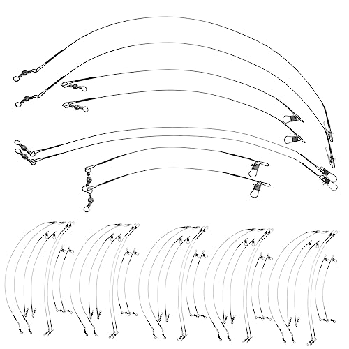 HONMEET Professional Fishing Leader Strings 100pcs Line Lightweight Fishing Wire