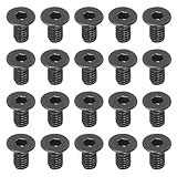 PATIKIL M2.5 x 5 mm Flat Head Socket Cap Screws, 50 Pack Flat Countersunk Bolts Medium Carbon Steel Hex Socket Drive Machine Screws Full Thread Black Oxide Grade 10.9