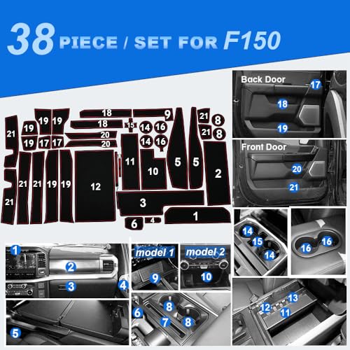 Tapetes Insertables para Portavasos Ford F150 2021-2025 miniatura 5