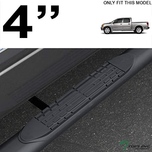 Estribos ovalados negros mate para Nissan Titan 04-24 miniatura 2