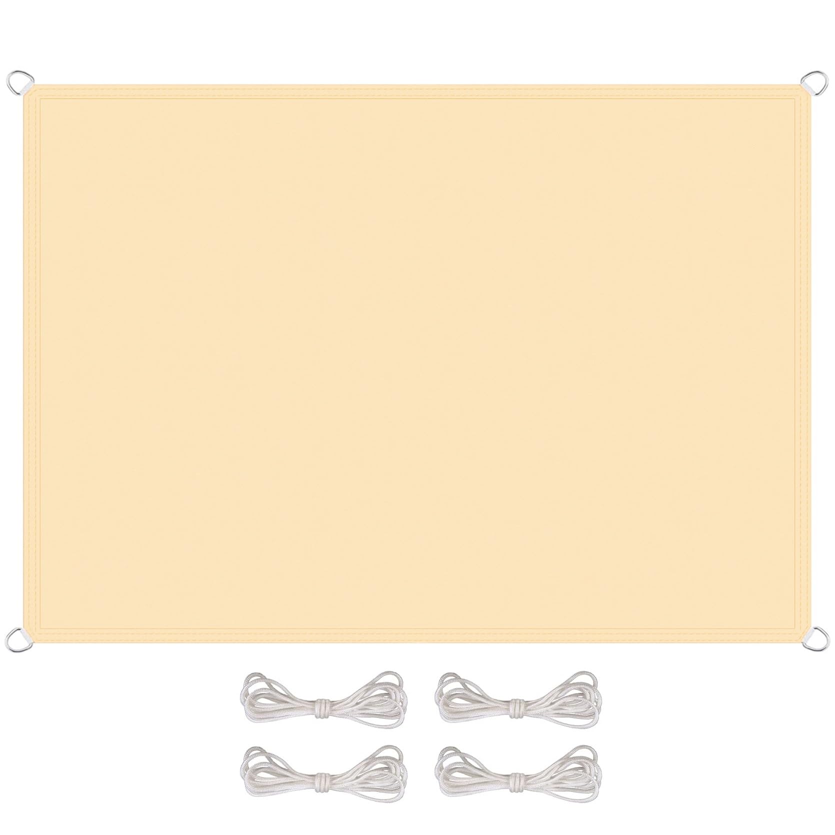 Toldo de sombra impermeable de 5 x 8,5 m resistente al viento para patio exterior