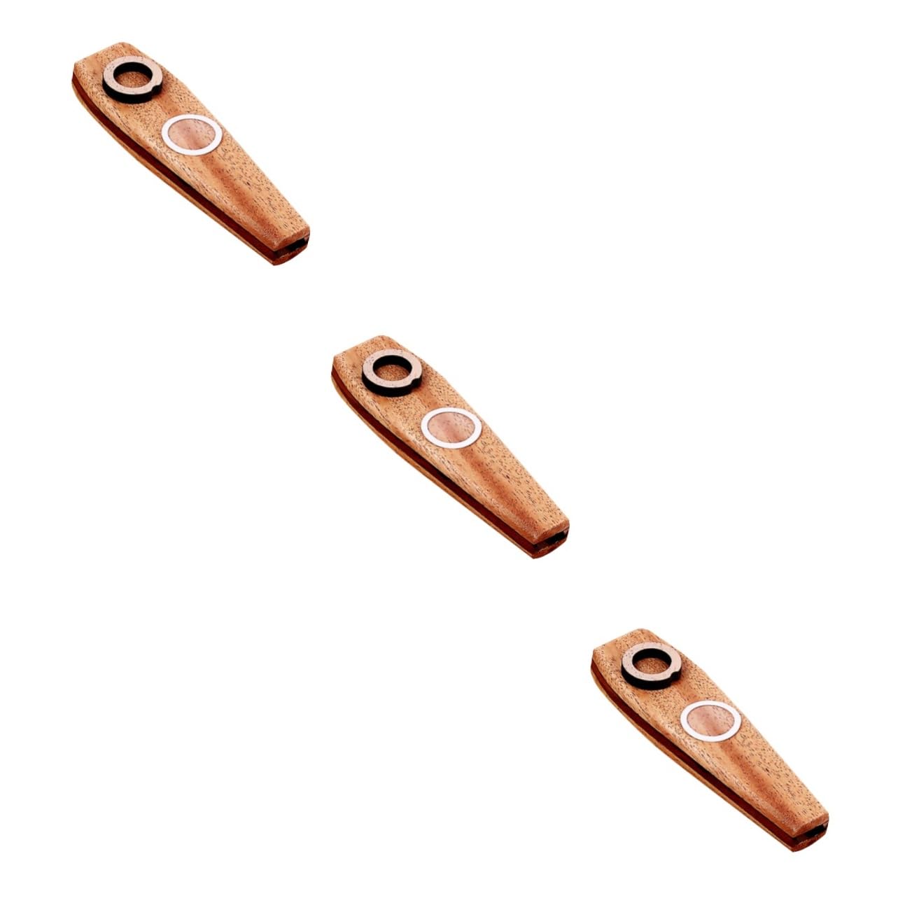 BESTonZON 3pezzi Kazoo Di Legno Per Principianti Strumento Musicale Per Adulti Armonica Portatile Facile Da Usare Per Festività e Attività Musicali
