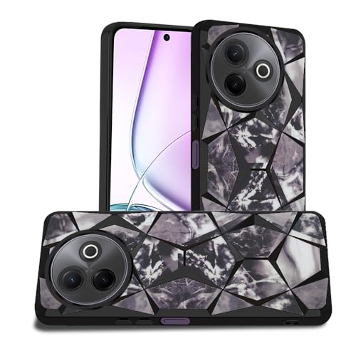 Image of AESTMO Back Case Cover for Vivo Y39 5G Back Cover | Gold Electroplated | 3D Cube Marbles Shiny Design | Slim Protective Back Cover for Vivo Y39 5G (Black)