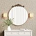 Barnyard Designs Vintage Antique Gold Mirror - Ornate Rectangular Metal Baroque French Wall Mirror for Home Decor - Great for Living Room or Bedroom (Round / 26
