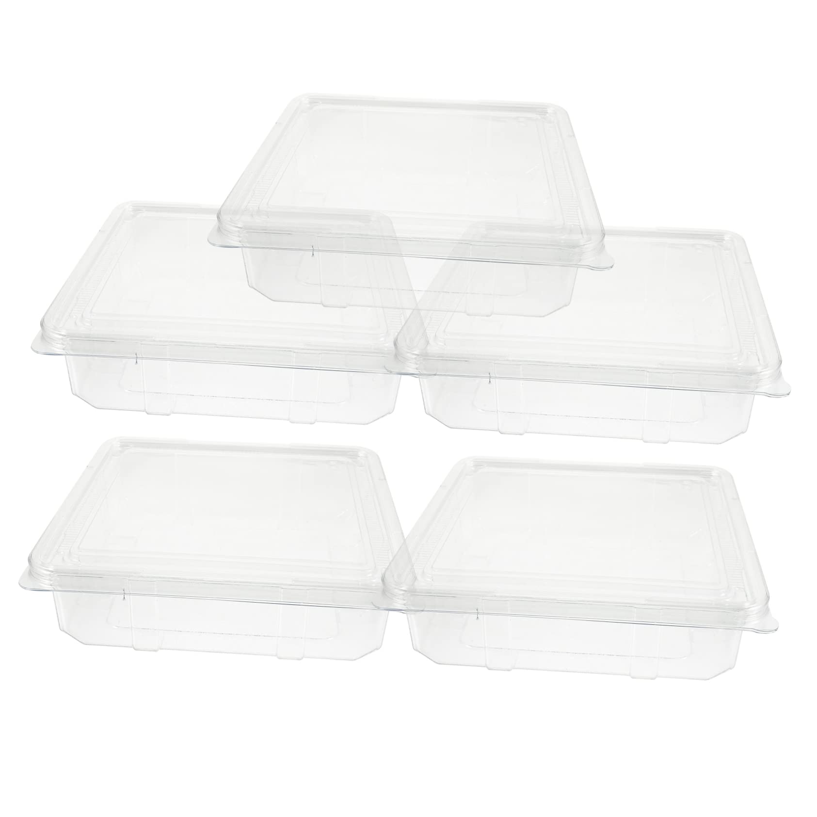 FONDOTIN Knitted Hat Storage Box 5pcs Hat Organizer for Men and Women Transparent Round Boxes Storage