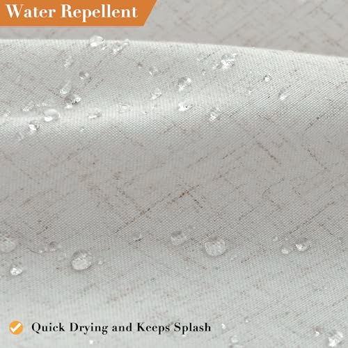 Nanspring Extra Long Linen Shower Curtain for Bathroom 84 Inch Boho Color by Nanspring - Used condition - Image 5