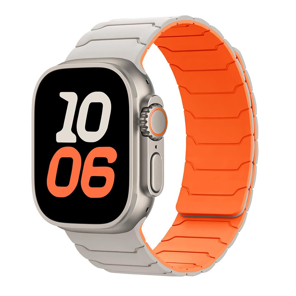 Printme Silicone Sport Magnetic Band Compatible with Apple Watch 42 mm 44 mm 45 mm 46 mm 49 mm, Adjustable Strap for iWatch Series SE Series 1-8, Ultra 2/3-image-22