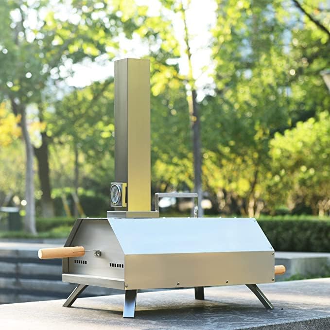 HAVISON Outdoor Pizza Oven, Pizza Maker, Pizza Pellet Oven with 11 Inch Pizza Stone, Powder-Coated Iron
