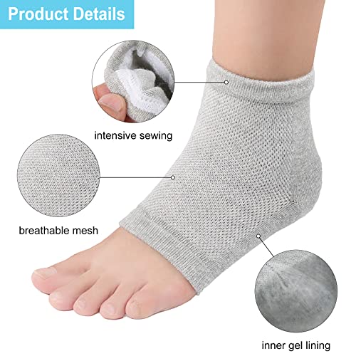 Zakasa Moisturizing Gel Heel Socks For Dry Cracked Heels Repair - 2 Pairs Gel Lined Toeless Spa Socks For Foot Care Treatment Overnight #TOP1