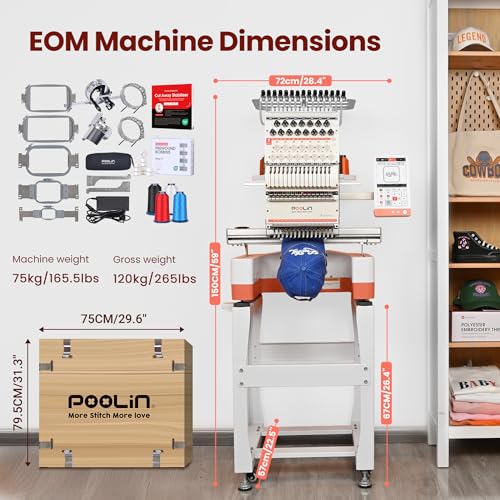 Embroidery machine computerized