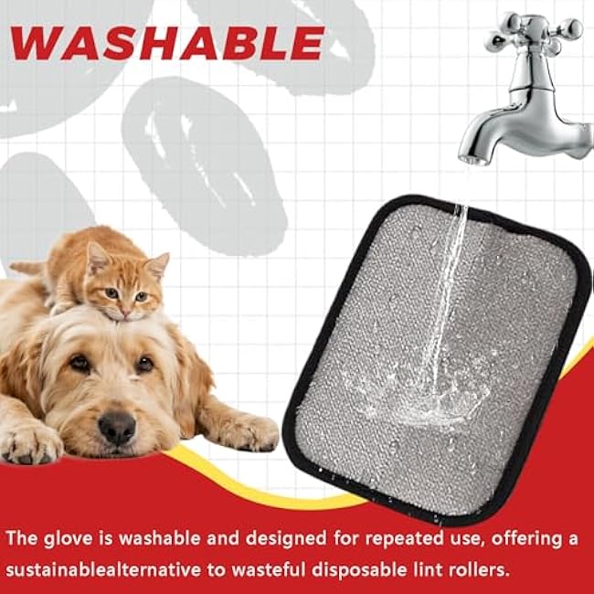 Pet Hair Removal Glove,Reusable Electrostatic Pet Hair Remover,Upgrade Efficient Pet Grooming Gloves for Hair Remover for Cats & Dogs-Y231ZryT