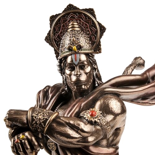 Image of Artarium Bahubali Panchmukhi Hanuman Idol for Home & Pooja (9 Inch), Cold Cast Bronze Bajrang Bali Hanuman Ji Murti, Pavan Putra Decorative Showpiece for Mandir, Office & Spiritual Decor