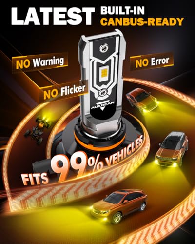 Image of Auxbeam H10 9140 9145 Fog Lights Golden Yellow Offroad Lights 10000LM