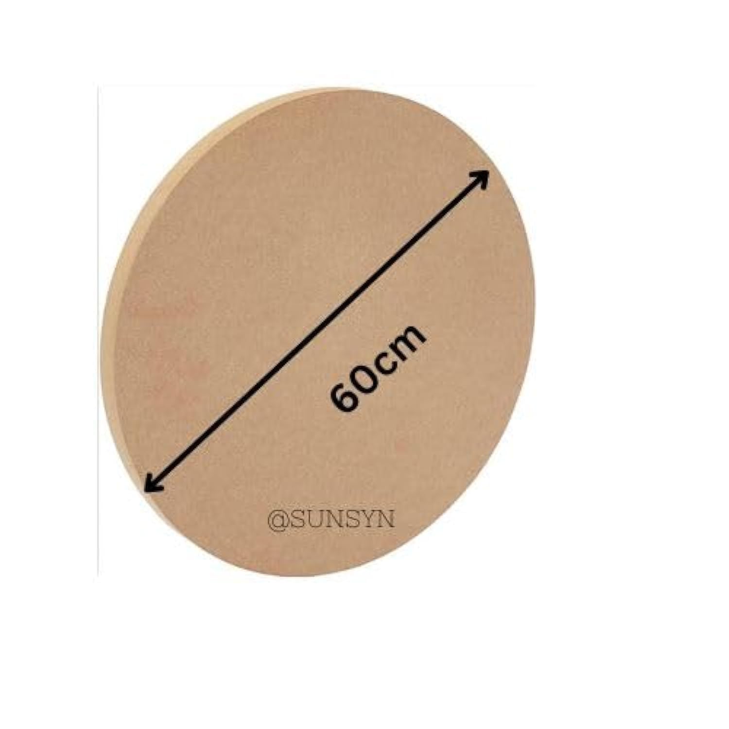 SUNSYN Round MDF Board Circle Pack of 4 MDF 60cm diameter circle(3mm thickness)