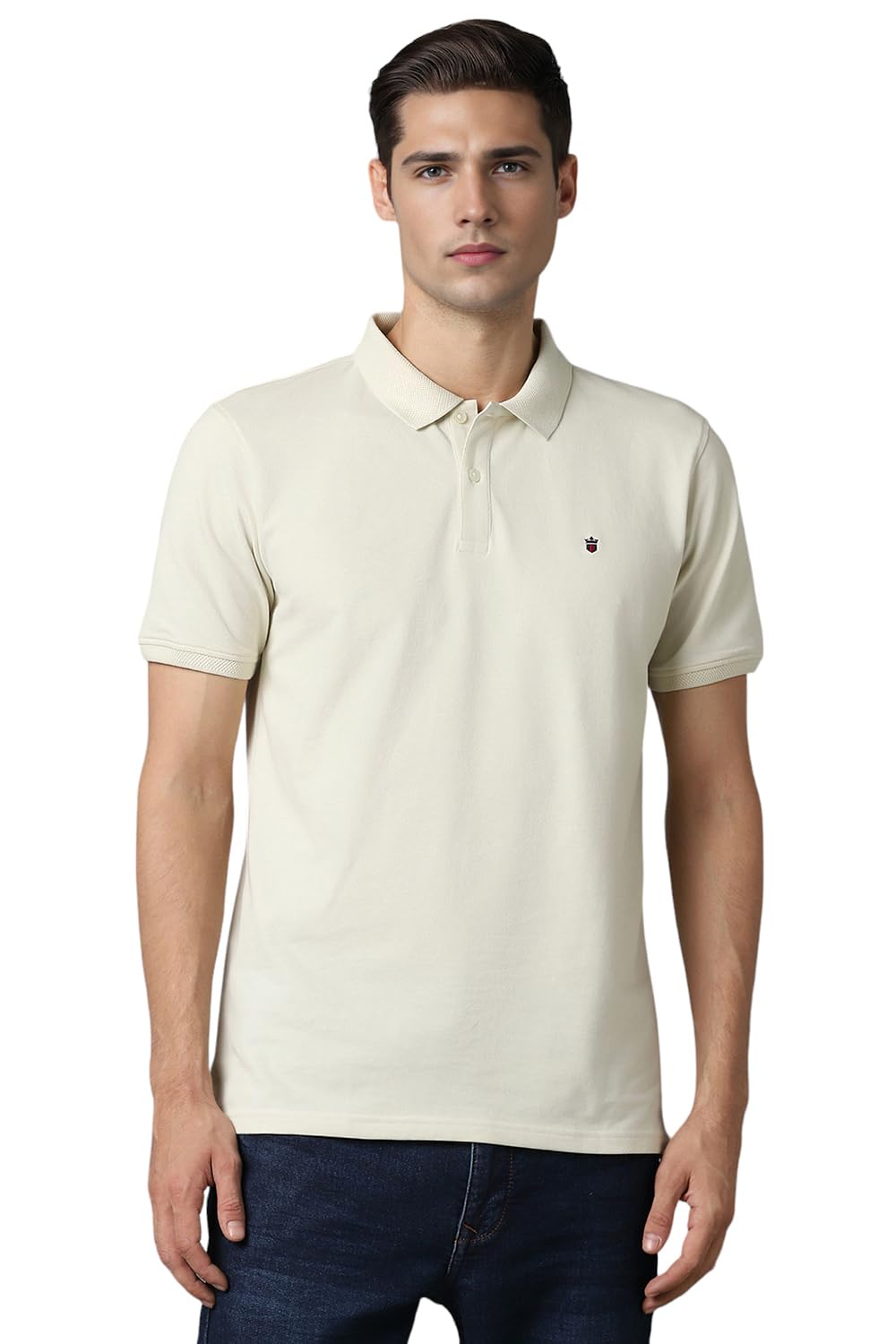 louis philippe Men's Cotton Solid Slim Fit T-Shirt-picture-25