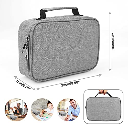 Image of Number-one Large Capacity Pencil Case, 72 Slots Colored Pencil Pouch Bag Portable Pencil Holder Stationery Organizer with Compartments for Office and Travel, Grey