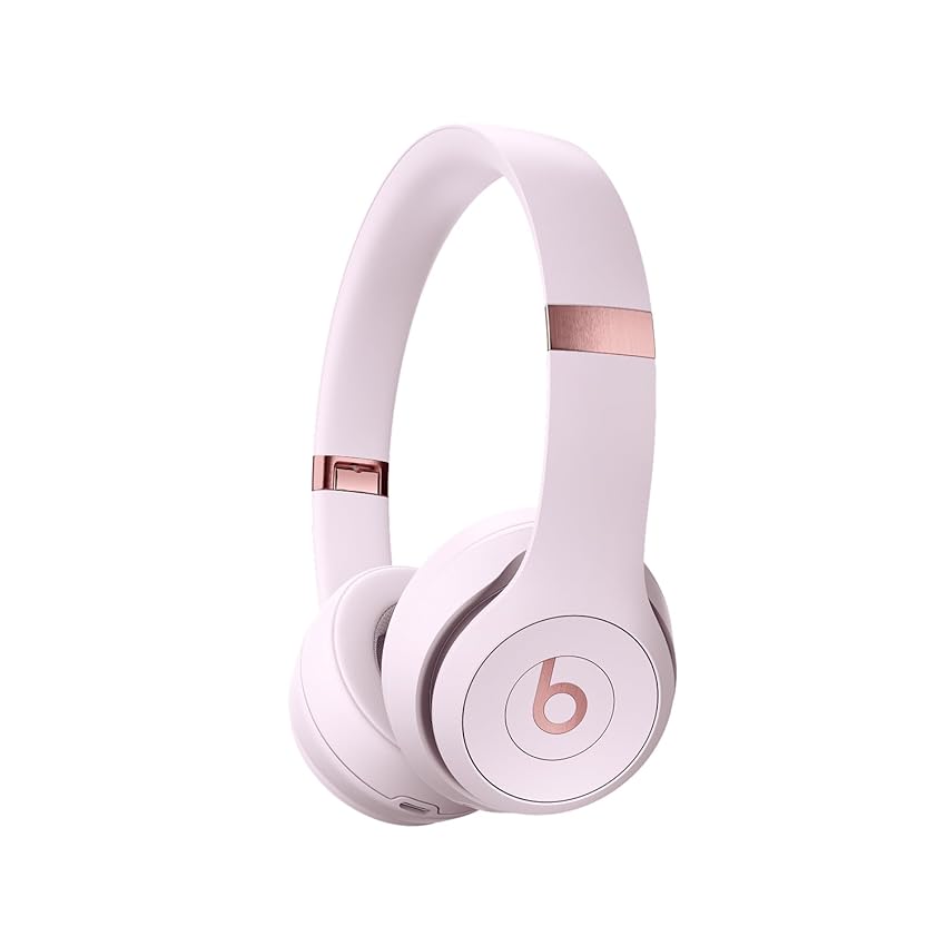 Beats Solo 4 - Cuffie wireless bluetooth on-ear, compatibili con Apple e Android, fino a 50 ore di autonomia - Rosa nuvola