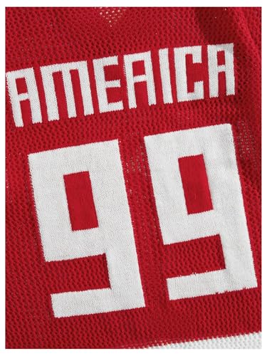 Men's Letter Print Crochet Sweater V Neck Long Sleeve Graphic Knit Tops4