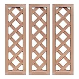 アイガーデン(igarden) アイウッド人工木製 ラティス ナチュラル 3枚セット 高さ90cm幅30cm厚み3.5cm クロス 格子タイプ 塗装不要 シロアリ防止 日除け 境界フェンス アイガーデンオリジナル 樹脂製 目隠し ディスプレー フェンス パーティション ガーデンファニチャー トレリス 間仕切り (ナチュラル, W30H90)