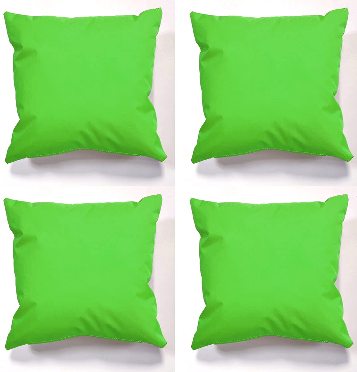 Beautiful Beanbags - Set of 4 Garden Cushions, Water-Resistant Cushion Set with Inserts, Ready Filled for Indoor or Outdoor Use (Lime)