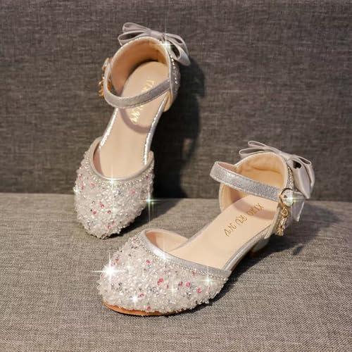 Little Girls Dress Pumps | Low Heel Party Shoes with Sparkle Rhinestones for Wedding, Dance, Pageant & Formal Occasion4