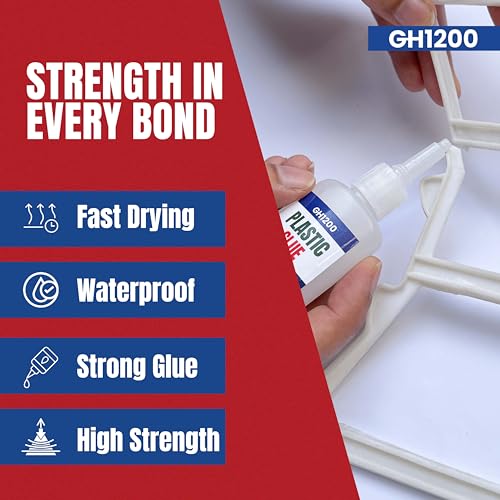 Gh1200 SUPER GLUE For Plastic, Fast Setting Plastic Glue Heavy Duty thumb #2