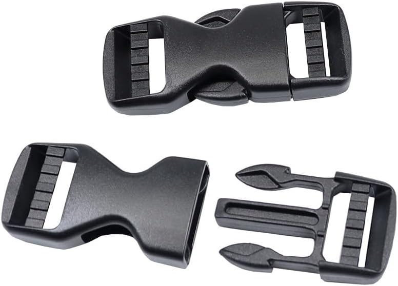 Baikeen Side Release Buckle - 15mm/20mm/25mm/32mm/38mm/50mm Plastic Snap Buckle Clips Clasp for Backpack Strap Replacement