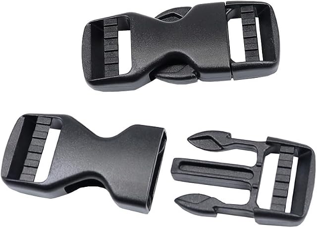 Baikeen Side Release Buckle 15mm/20mm/25mm/32mm/38mm/50mm Plastic Snap Buckle Clips Clasp Backpack Replacement Buckle for Strap