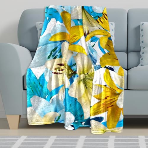 Couverture microfibre fleur de lys pour des soirées cocooning au salon