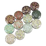 ANDRESLAD Latas Redondas para Velas Tapa, Set de 12 Unidades, Latas de Metal Estilo Vintage para Manualidades Diy, Frascos Rellenable para Velas Aromáticas y Productos de Cuidado Personal