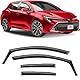 Voron Glass 4 Set In-Kanal Windabweiser/Regenabweiser, kompatibel mit Toyota Corolla Hatchback 2018-2025 – Wind- und Regenschutz für Autofenster
