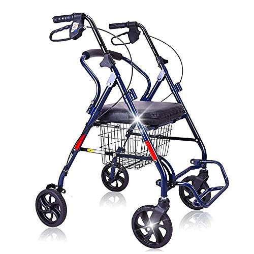 歩行器 折りたたみ式 高齢者用歩行器 ハンドブレーキ 杖 スツール 車椅子 老人用 ショッピング ホイール シート 滑り止め 歩行スティック 病院用補助具付き 軽量