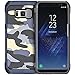 Produktbild SUNAVY Camo Hülle kompatibel mit Samsung Galaxy S7 Anti-stoß Doppel-Schutz Schutzhülle Weich Silizium Innere + Hart PC äußereschale Inklusive EIN Gehärtetem Schutzfolie für S7,5.1 Zoll,Blau