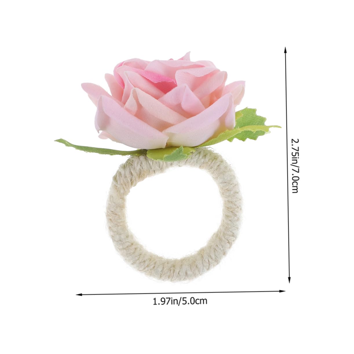 Anelli portatovaglioli a forma di, con rose finte, fibbie per