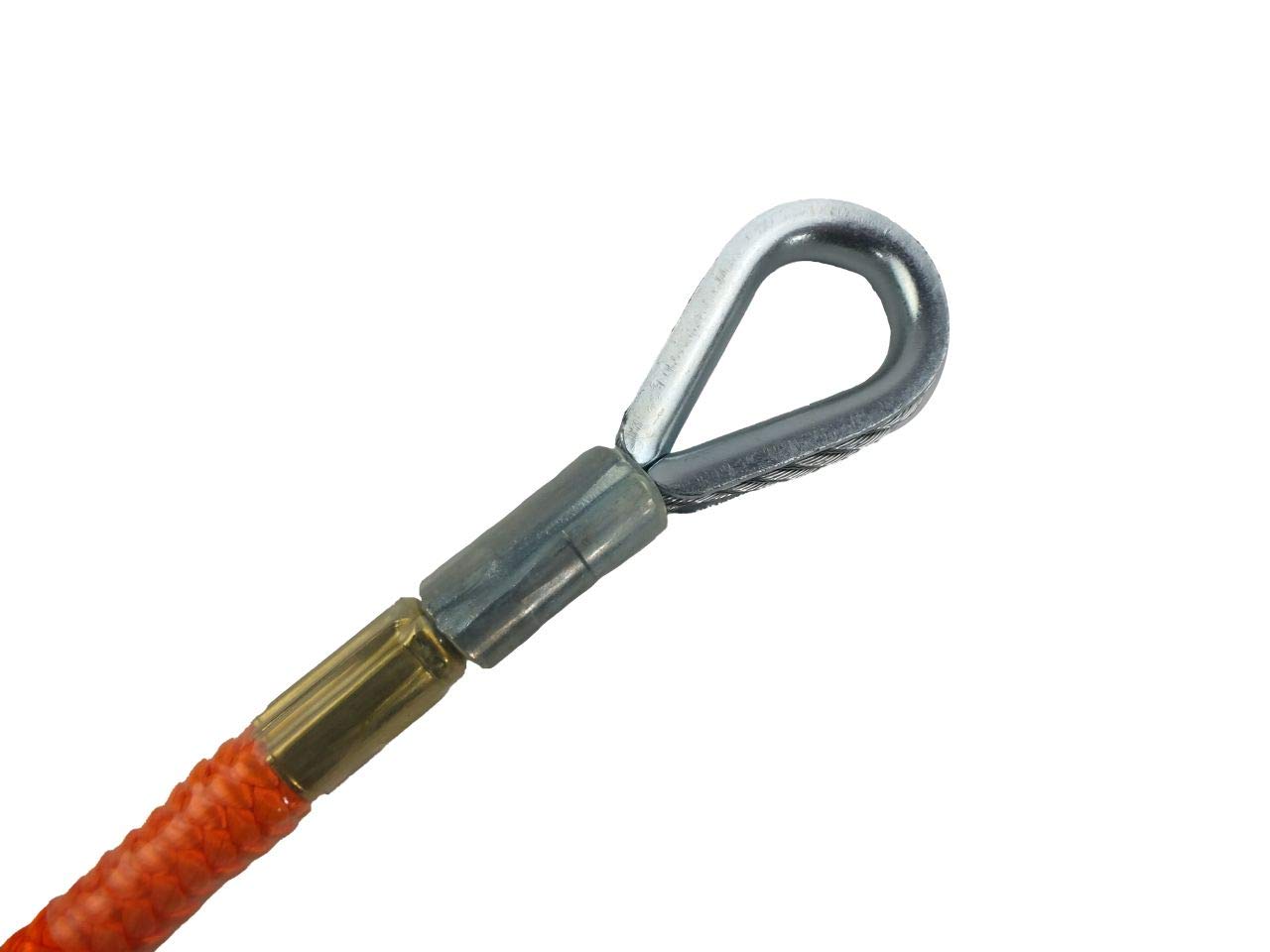Kit de línea abatible con giro de aluminio - 1/2 pulgada (8 pies - 15 pies) | Calidad premium | Ideal para cordón de escalada, cinturón de liniero y cuerda