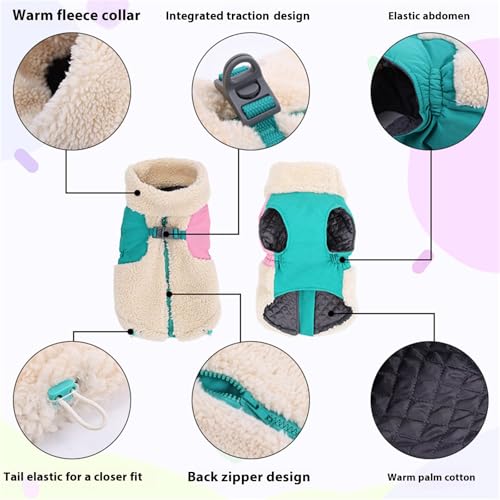 Gilet en fourrure uni pour chiens de petite et grande taille en polyester doux